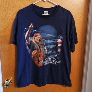 Willie Nelson An America Original Concert Navy Blue Tee